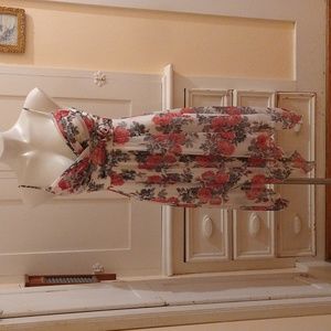 Speechless red, gray and white print dress Sz M